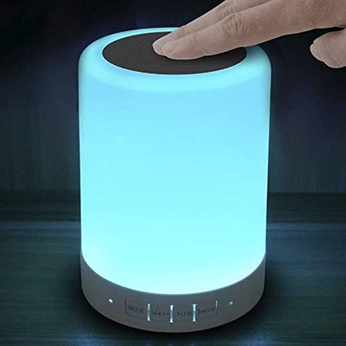 6h772D Kreatív Éjszakai Fény Hangszóró, Mélynyomó Tf Kártya Hordozható Touch-színváltó Színes Taps Fény Bluetooth Hang