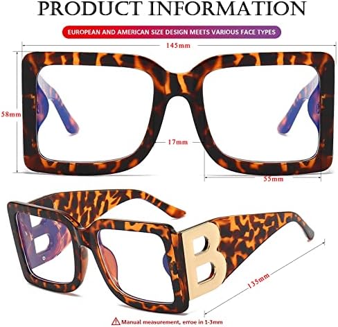 PORADAY Divat Kék Fény Blokkoló Szemüveg Női Fekete Vastag Tér Számítógépes Szemüveg Luxus Designer, Nagy B-Szemüveg
