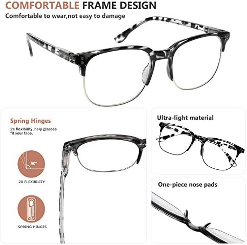 Eyekepper Olvasó Szemüveg a Nők a Férfiak 4-Pack Design Félig felni Olvasó Szemüveg
