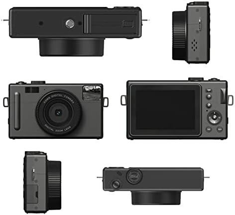FOLOSAFENAR Micro Egységes Digitális Fényképezőgép, tükör nélküli Fényképezőgép 3in LCD Kijelző Monitor dokumentációjában Utazási(Fekete)