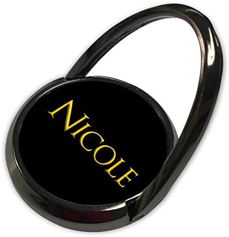 3dRose Alexis Design - Népszerű Női Név az USA-ban - Nicole Kiemelkedő Lány Nevét Az Amerika. Sárga, Fekete Talizmán - Telefon
