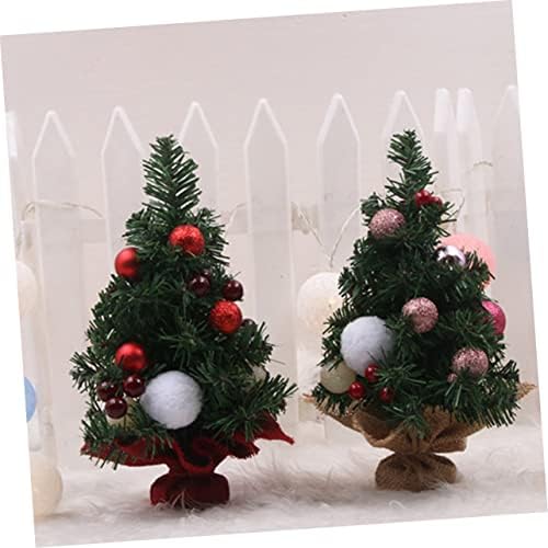 Abaodam 1db Mini karácsonyfa Artificiales para Bemutató karácsonyfa, karácsonyfa Modell Dekor Asztali PVC A Jel