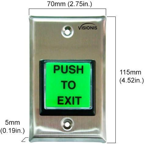Visionis 4 Csomag FPC-7487 VIS-7100 Zöld LED Tér Kérelmet az Exit Gombot a Időzítő Késleltetés Ajtó Access Control, NC, COM NEM Kimenetek