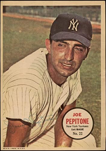 1967 Topps 22 Joe Pepitone New York Yankees (Baseball Kártya) EX/MT Yankees