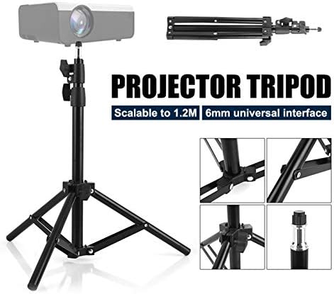 Projektor Állvány Állvány Teleszkópos Hordozható Tripod Állvány Projektor Kamera 1.2 m/1,5 m-Alumínium Ötvözet csúszásmentes,