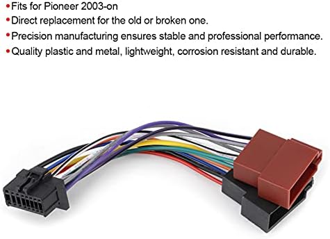KIMISS ISO Kábelköteg, 16pin Port Mini ISO 8pin Csatlakozó Vezetékek Kábel Illik a Pioneer 2003-Autó Sztereó Hám