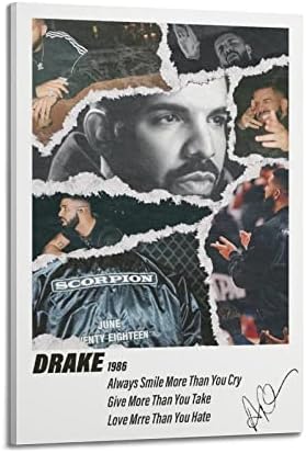 BAOBAOSHU Rapper, Drake Poszter Inspiráló Idézetek Vintage_waifu2x_2x_2n Poszter Díszítő Festés Vászon Fali Poszterek Art Kép Nyomtatási