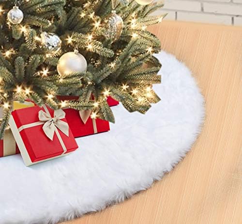 Műszőrme karácsonyfa Szoknya 48 cm Puha Plüss Fa Szoknyák Hófehér Szoknyát a Karácsony Téli Téma Díszek