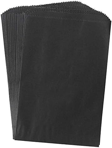 Hygloss Termékek Színes Papír Táskák – 100 Csipet Alsó Színes Kézműves Táskák - 6 x 9 Inch, Fekete