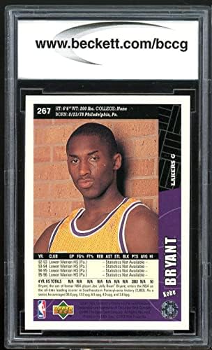 1996-97 Gyűjtő Választása 267 Kobe Bryant Újonc Kártya lenne beégés BCCG 10 Menta+