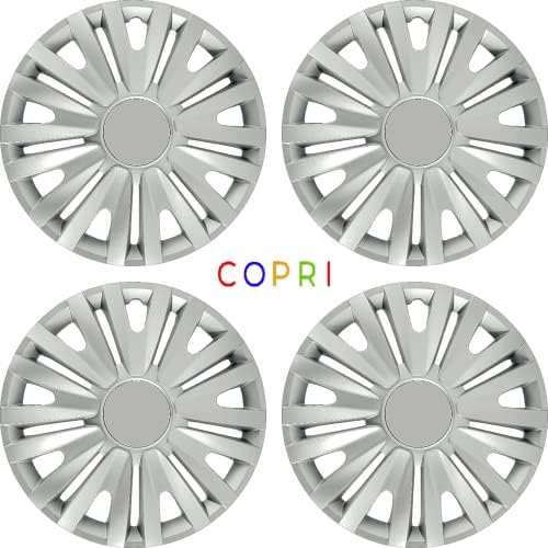 Copri Készlet 4 Kerék Fedezze 14 Coll Ezüst Dísztárcsa Snap-On Illik Ford