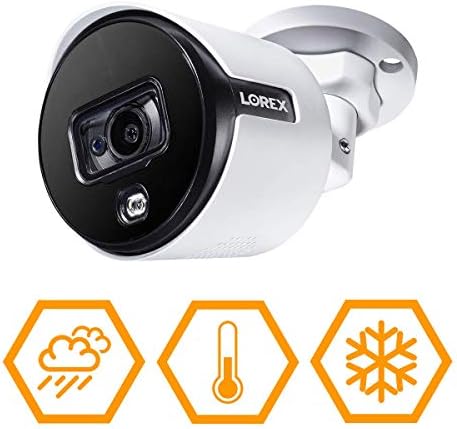 Lorex 4K Biztonsági Kamera Rendszer, Ultra HD Beltéri/Kültéri Vezetékes Analóg Bullet Kamera Mozgásérzékelő Biztonsági, Színes éjjellátó, Aktív