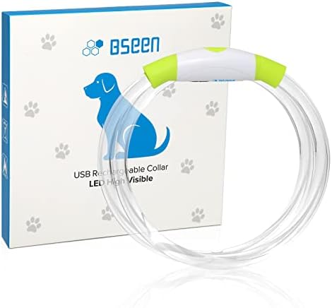 Led Nyakörv, BSEEN Újratölthető USB Flash Kutya Nyaklánc Fény, Pet Biztonsági Gallér Teszi A Szeretett Kutyák Látható Éjjel a Kicsi