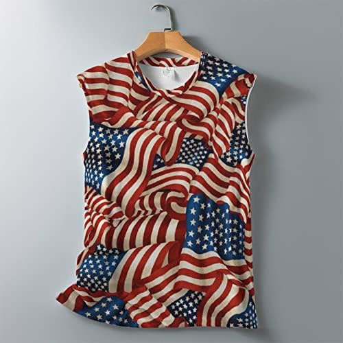 Amerikai Zászlós Póló Női Top Csillagok Csíkos Grafikus Hazafias Maximum július 4-e Szomorú Póló Ujjatlan USA-Tees