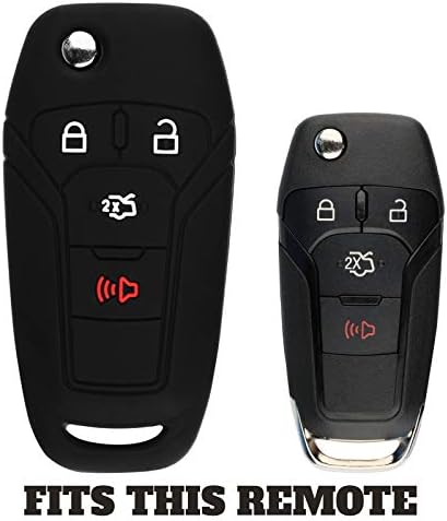 KeyGuardz Kulcsnélküli Bejegyzés Távoli Autó Flip kulcstartó Külső Héj Borító Puha Gumi Esetében Ford Fusion N5F-A08TAA