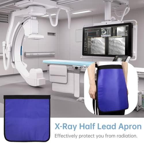 Lnrueg X-Ray Fele Vezető Kötény, 17.7×17.7 0.5 mmpb X-Ray Védő burkolat Ragasztás Kötőelem Bezárása, Standard Sugárzás Pajzs a