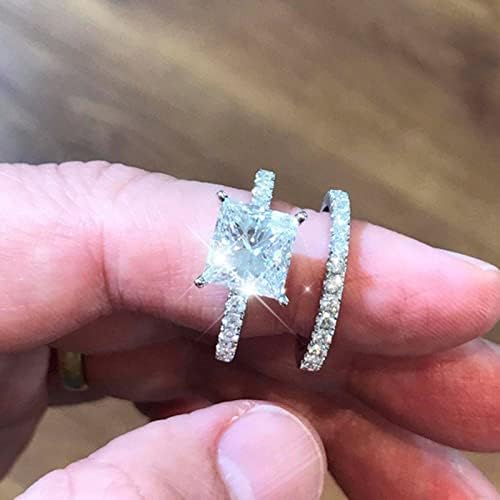 Gyűrű a Nők Tér Cirkónia Esküvői Strasszos Eljegyzési Gyűrű Szimulált Gyémánt Szoliter Gyűrűk Pillangó Gyűrű