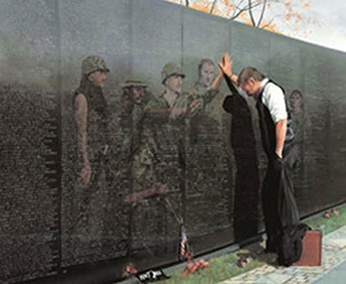 Gondolatok által Lee Teter Fine Art Print Vietnami Háború Fal Emlékmű (Teljes Méret: 30x23) (Kép Méret: 26x19)