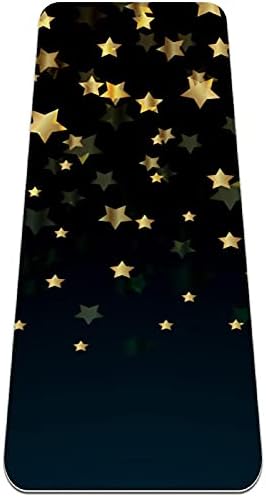 Éjszakai Égen, Arany Csillag Prémium Vastag Jóga Szőnyeg Környezetbarát Gumi Health&Fitness Csúszásmentes Alátét Minden Típusú