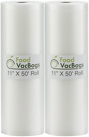 FoodVacBags 11 x 50' Vákuum Pecsét Roll, Hogy az Egyéni Méretű, BPA-Mentes többrétegű Építési Vákuum Lakk Táska, 2-Pack