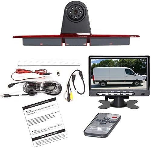 A VÖRÖS FARKAS 3. féklámpa Tolató Kamerával 7 TFT LCD Monitor Készlet 2007-2018 Mercedes Benz Sprinter/Dodge Sprinter/VW Crafter Vans Parkolás
