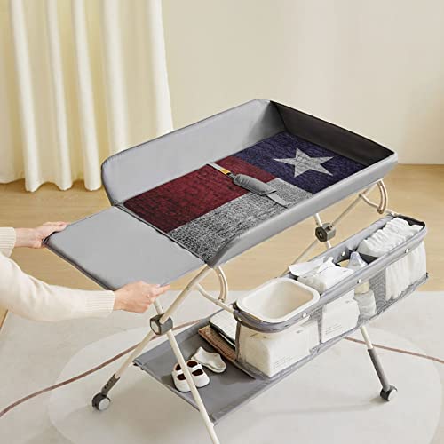 Fa Texas Zászló Pelenkázó Pad Hordozható Újszülött Vízálló Pelenka Könnyű Utazási Változó Mat
