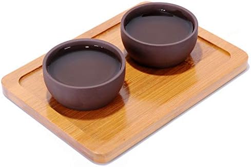 Aisa Választás Japán Kung-Fu Tea Szett Hordozható Utazási Kerámia Teás Készlet, 1 Teáskanna 2 Teáscsésze 1 Tea Tálca (Barna-1)