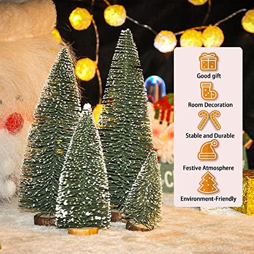 Mini karácsonyfa, Kis Fenyőfa, Fa Bázisok a Karácsonyi Ünnepi Buli Otthon Asztali Fa Dekoráció