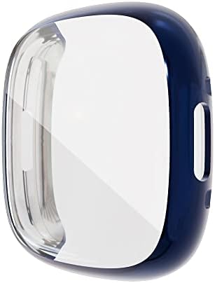 MYAPULUA Kompatibilis a Fitbit Versa 4 Védő tok Puha TPU Bevonatú Teljes Körül védőburkolat Képernyő Védő Versa 10 Óra Anti-Esnek,Smartwatch