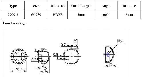 10db PIR Optikai Fresnel Lencse 7709-2 az Emberi Test Pyroelektromos Infravörös Érzékelő Szenzor