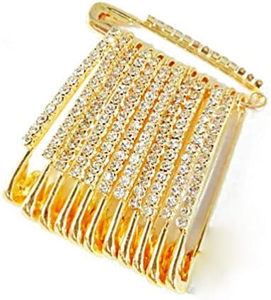 Arany Szín a Gyémánt Tervező Biztonsági pin Saree pin egyik Oldalon a Biztonsági pin - 12 Csomag