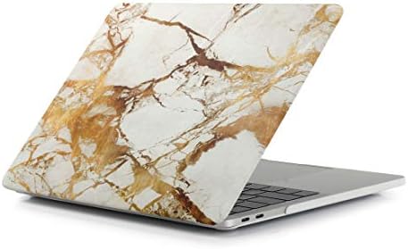 CAIFENG Telefon tok Bézs Fehér Arany Textúra Márvány Minta Laptop Víz Matricák PC védőtok MacBook Pro 15.4 inch A1990 (2018)