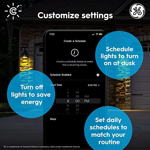 A GE Lighting CYNC Smart LED Izzó, Színes Változó Fények, Bluetooth, Wi-Fi Fények, Működik, Alexa, a Google Haza, PAR38 Szabadtéri
