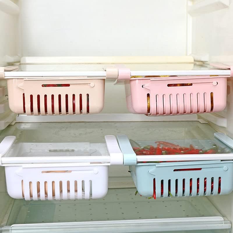 Hűtőben friss kihúzható szervező behúzható konyha szervező tároló doboz zöldség-vagy-a-tojás-tároló kosár