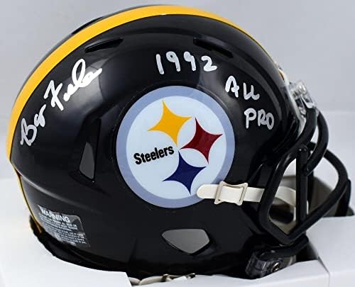 Barry Foster Aláírt Pittsburgh Steelers Sebesség Mini Sisak w/92 Pro-Prova - Dedikált NFL Mini Sisak