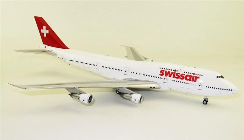 Fedélzeti 200 SWISSAIR a Boeing 747-300 HB-IGC állvánnyal Limited Edition 1/200 FRÖCCSÖNTÖTT Repülőgép Előre elkészített Modell