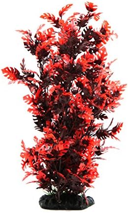 uxcell 15.3 Hüvelyk Piros Műanyag Dekoratív Növény, Akvárium, Terrárium Berendezés Hüllők Élőhely, Dísz, Otthon Dekoráció