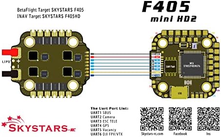 Skystars 20x20mm F405 HD2 Mini Repülés Vezérlő, illetve 35A 3-6S ESC Verem a Barométer Betaflight, valamint INAV FPV Verseny