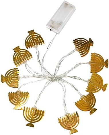 Guolarizi 10 LED-a hanuka Hanuka String Fél Fény Dekorok Gyertyatartó elemes LED Haza Lámpa Dekoráció, A Sötét Banner