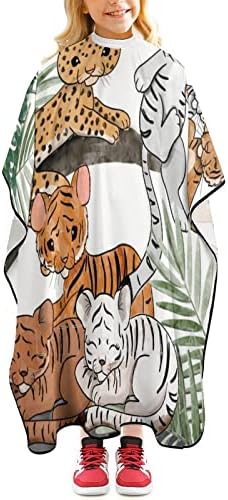 Nudquio Tigris Clipart, Leopárd Clipart Hajvágás Kötény Aranyos Haj Vágás Stílus Borbély Cape Ruhával Ruha Lányoknak, Fiúknak