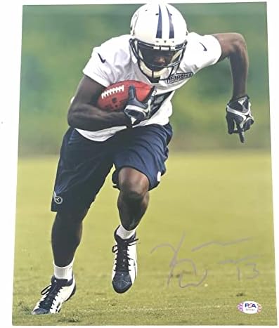 Kendall Wright aláírt 11x14 fotó PSA/DNS-Tennessee Titans Aláírt - Dedikált NFL-Fotók