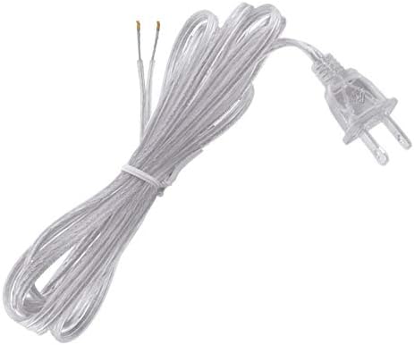B&P Lámpa® Tiszta Ezüst Lámpa Kábel, 10 Láb Hosszú SPT-1 Vezeték, UL