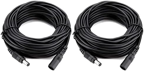 2DB 33FT(10m) 12V DC hálózati Hosszabbító Kábel 2.1 mm x 5,5 mm DC Csatlakozó Adapter Kábel CCTV Biztonsági Kamera (Fekete)