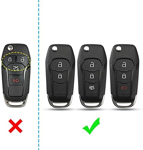 Mactoom Kulcs burkolata Kompatibilis a Ford EcoSport Escort Explorer Mondeo Ranger F150 2015-2019 Szénszálas Nézd Remote