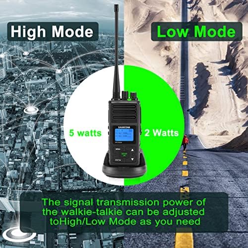 SAMCOM kétirányú Rádiók Walkie Talkie Hosszú távú 5 Watt 2 Módon Rádió Fülhallgatók Újratölthető Kézi UHF Üzleti Programozható