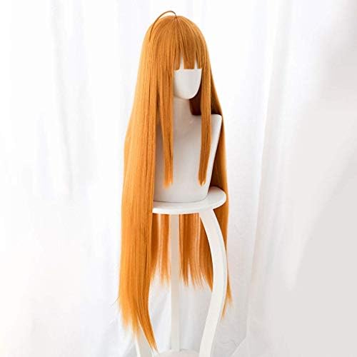 ZLLAN Anime Cosplay Rose Nettó Paróka a Frufru Fiber magas hőmérsékletnek Ellenálló, Narancs, Hosszú Hajú, Egyenes 36 cm