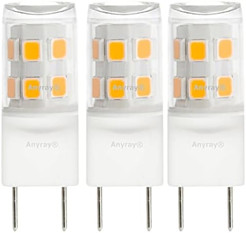 Anyray 3-Pack Led T4 2W Csere G8-120V Samsung Mikrohullámú sütő ME18H704SFS Szakács Felső Lámpa 20W (Napfény Fehér 6000K)