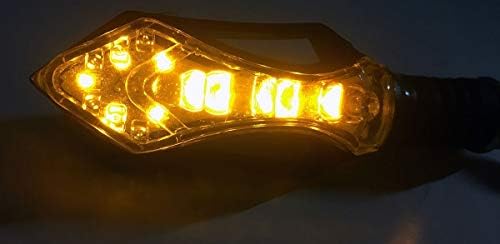 MotorToGo Fekete LED-es Motorkerékpár-indexet Tiszta Lencse Fekete Nyíl LED-es irányjelző Lámpák Szemellenző Kompatibilis a 2015-ös