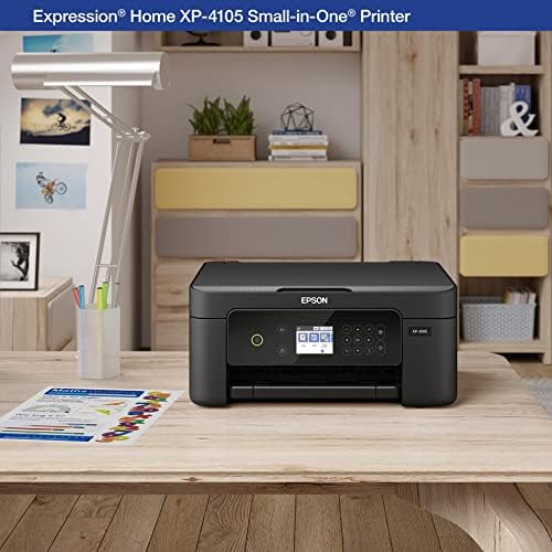 Az Epson Expression Home XP-4105 All-in-One Vezeték nélküli Színes Tintasugaras Nyomtató, Fekete - Print Copy Scan - 2.4 Színes LCD,