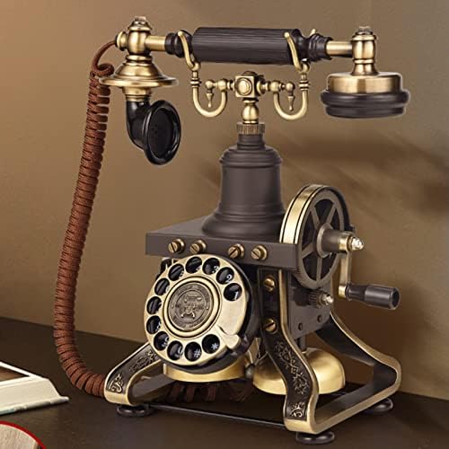 Antik Telefon, Vintage Retro Tárcsa Vezetékes Vezetékes Telefon, Régi Divat Telefon, Állítható Hangerő,Stabil, Tartós Telefon